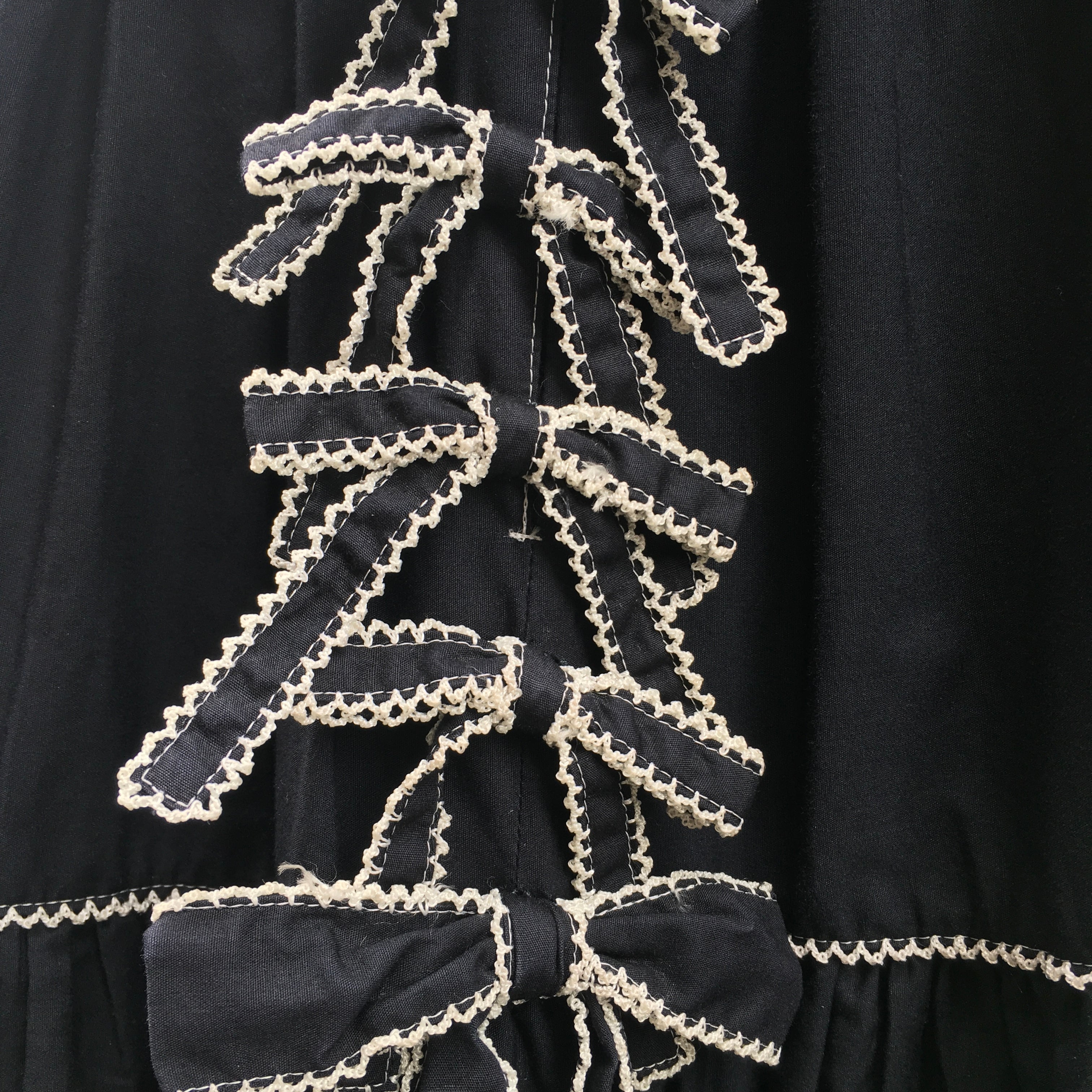 90s KANEKO ISAO white stitch ribbon design dress〈レトロ古着 ...