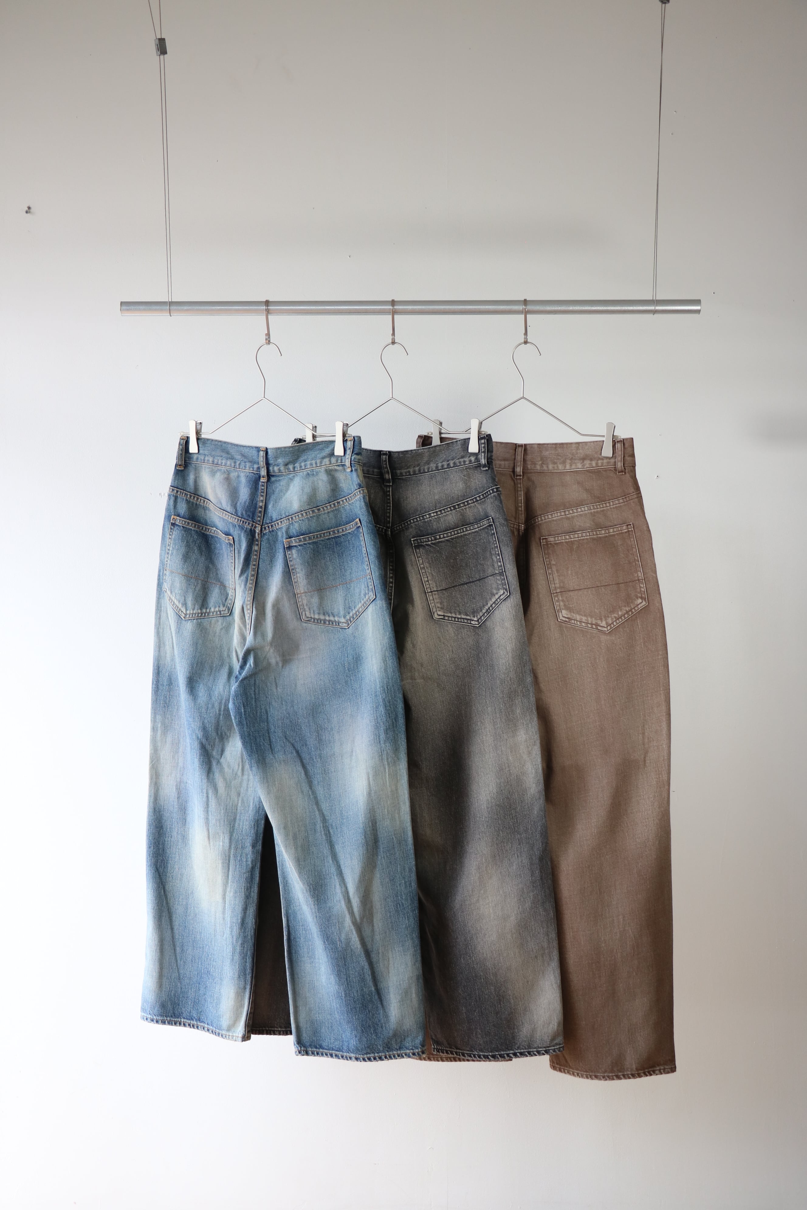 Ancellm -#01 AGING01- / ANC-PT93-A / アンセルム テーパードデニム