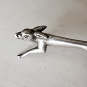 残2 フランス 永遠の硬化 うさぎのカトラリーレスト アンティーク