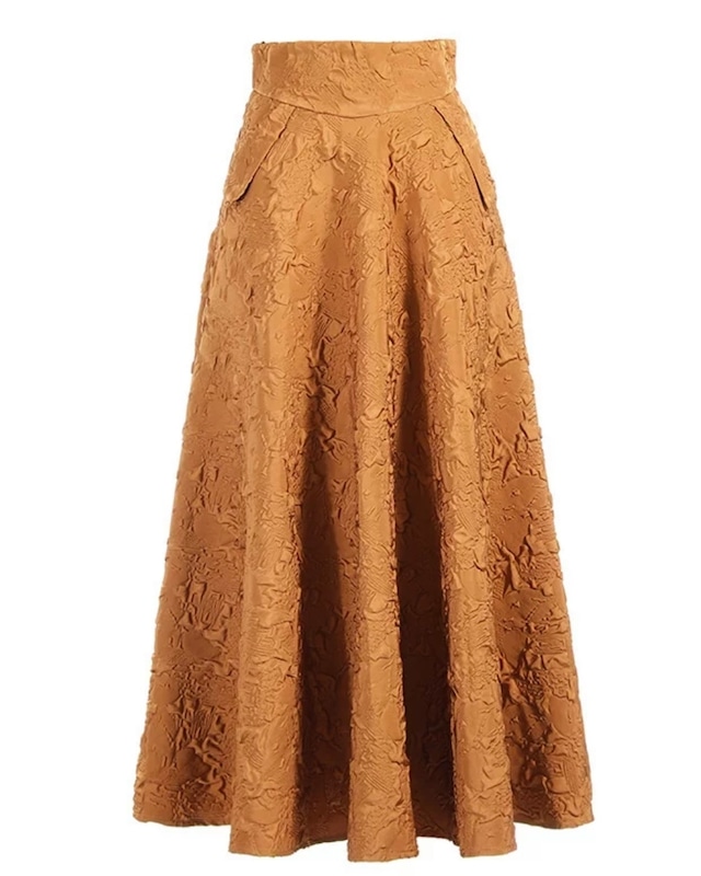 刺繍フレアスカート ／2カラー