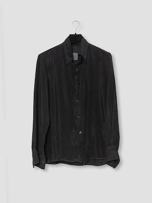 GABRIELA COLL GARMENTS CUPRO SHIRT BLACK S12-197