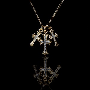 Hawaiian Triple Cross Necklace 【GOLD】