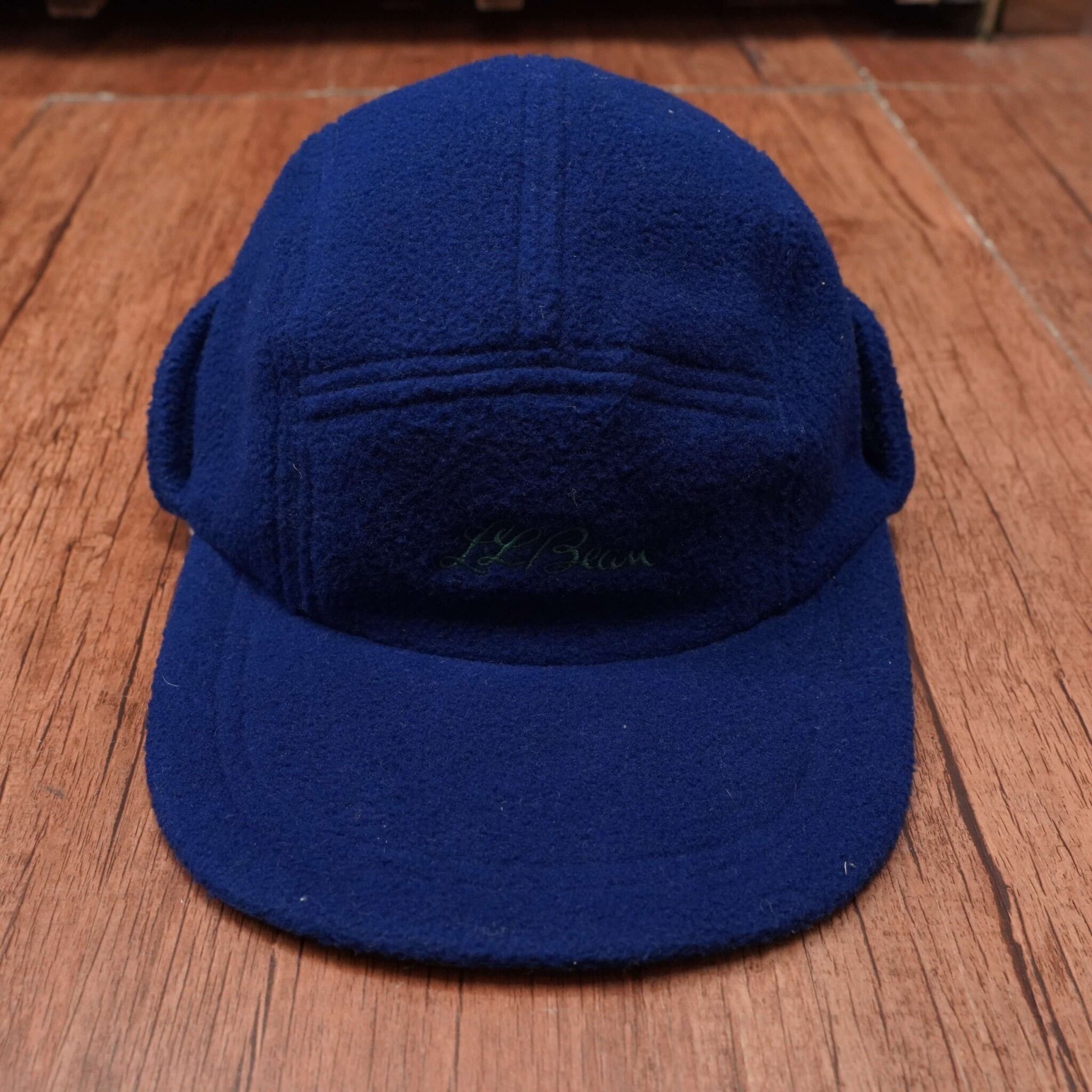 L.L.Bean llbean M フリース 耳付き ロングビル キャップ 帽子 usa製 