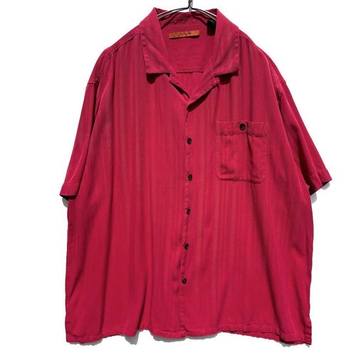 [AXIS] Vintage S/S Open Collar Silk Shirt [1990s-] Vintage Silk Shirt