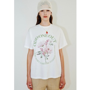 [ODDONEOUT] ODD Flower Circe logo T-shirts_White 正規品 韓国ブランド 韓国ファッション 韓国代行 韓国通販 Tシャツ