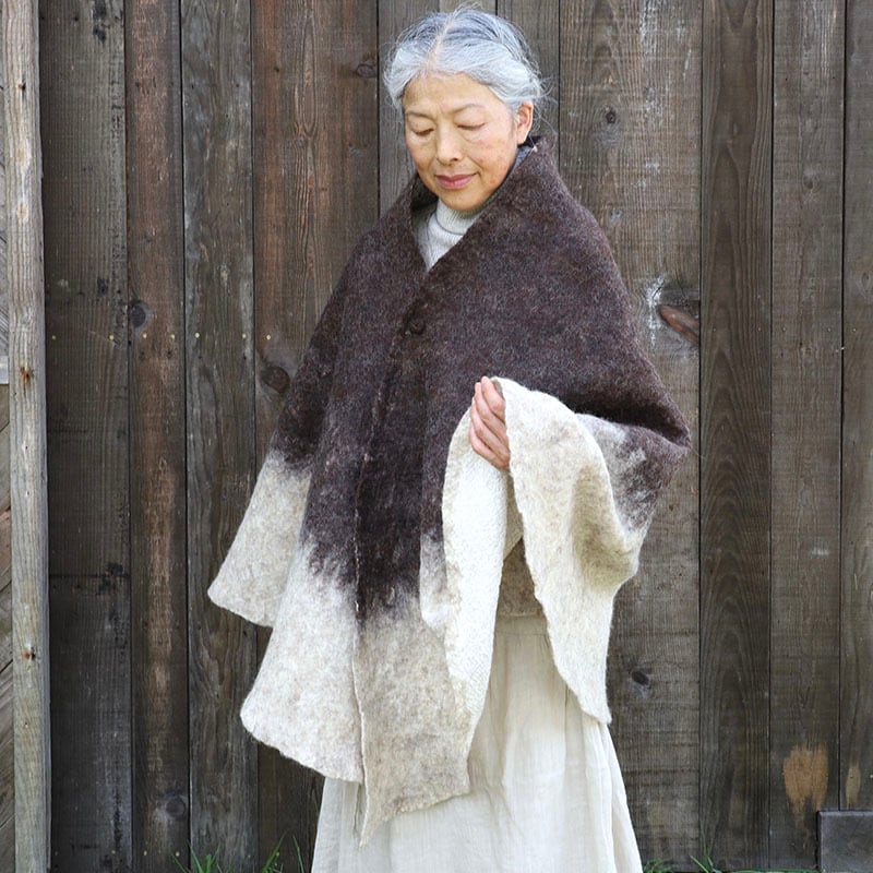 SHEEP BLACK ブラックシープ Sheep Sheepのショールカラーニット 