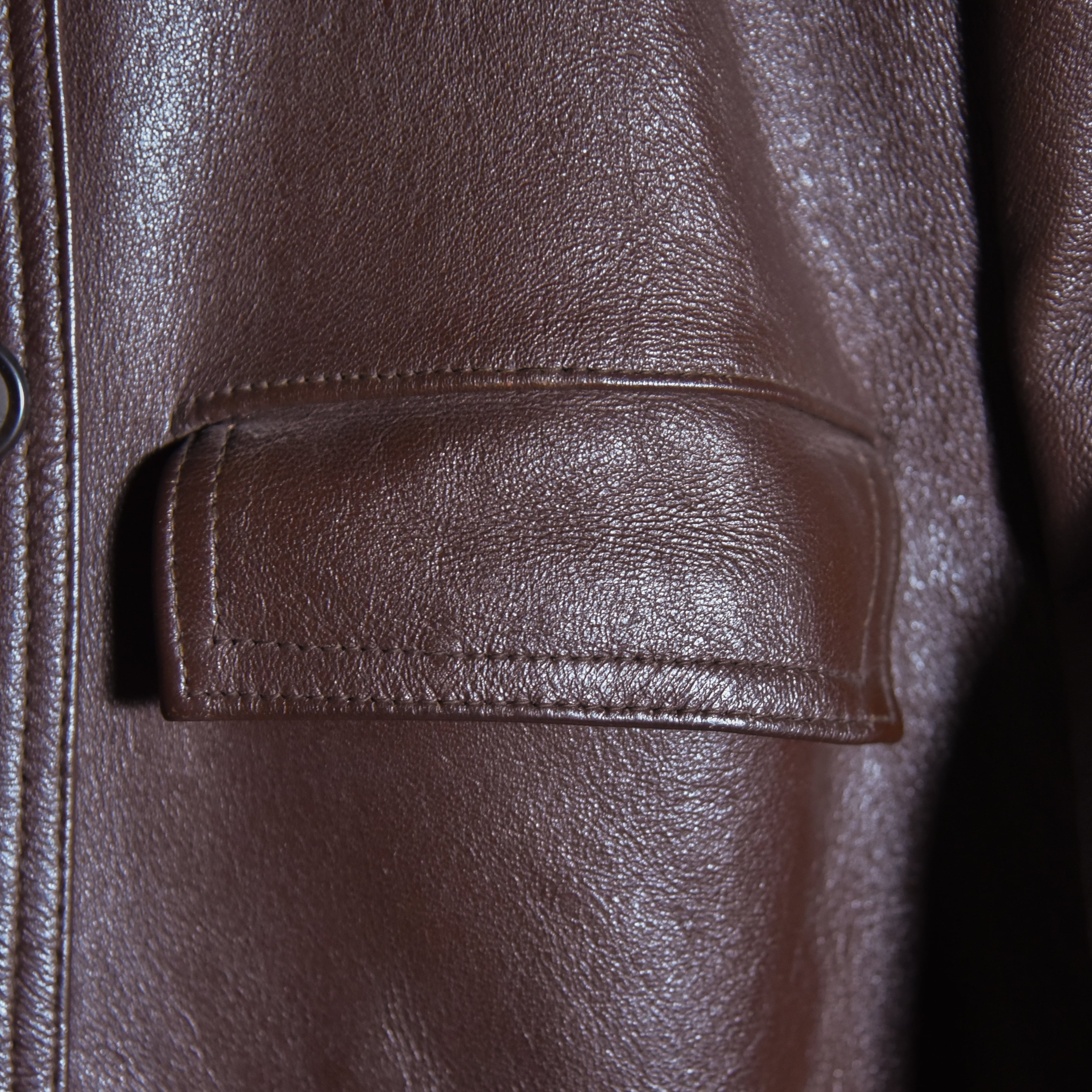 70s Le Corbusier Leather Double Breasted Jacket Brown ル