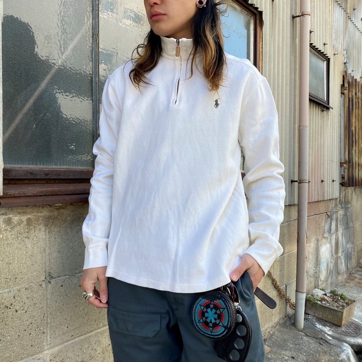 ポロバイラルフローレン ハーフジップスウェット メンズM 古着 Polo by  