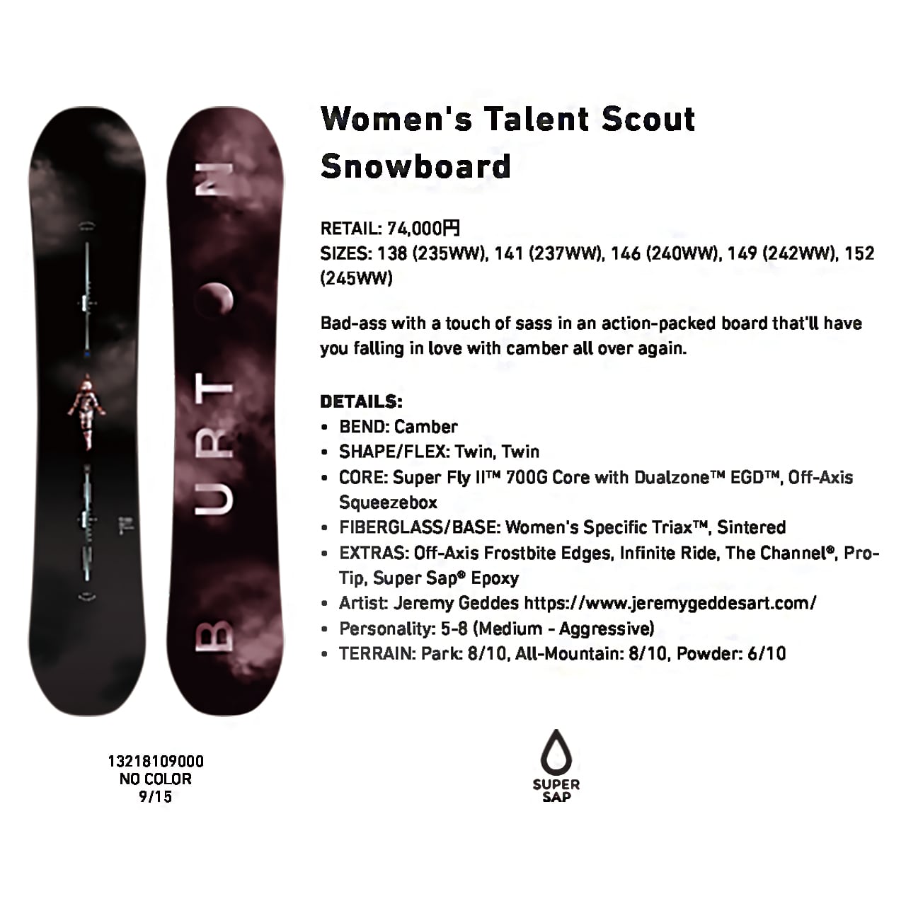 BURTON TALENT SCOUT 141cm