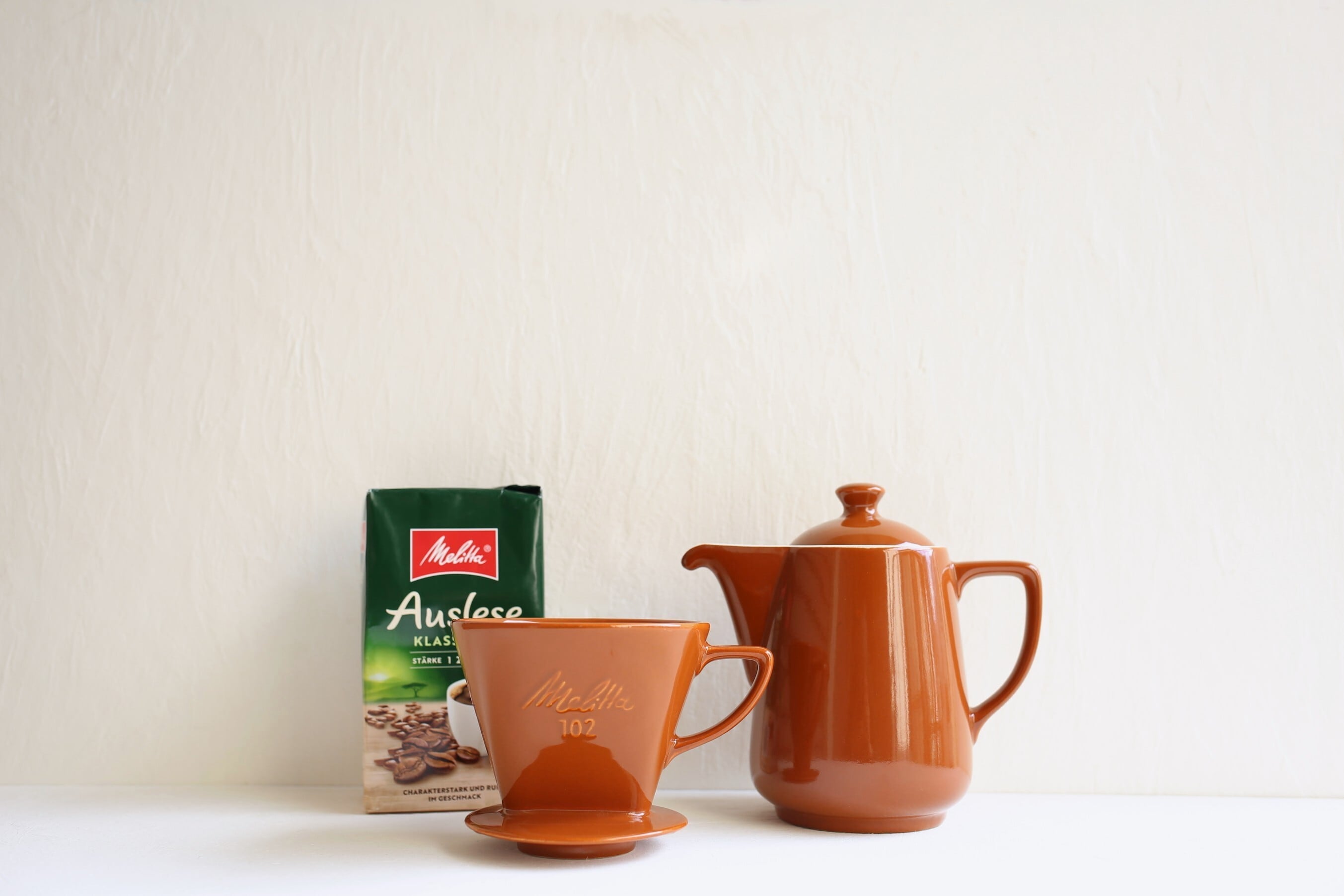 ●Melitta102 陶器メリタポットセット ●アクシス キャニスター ドイツ ヴィンテージ Melitta メリタ 陶器 ポット ＋ ドリッパー『102