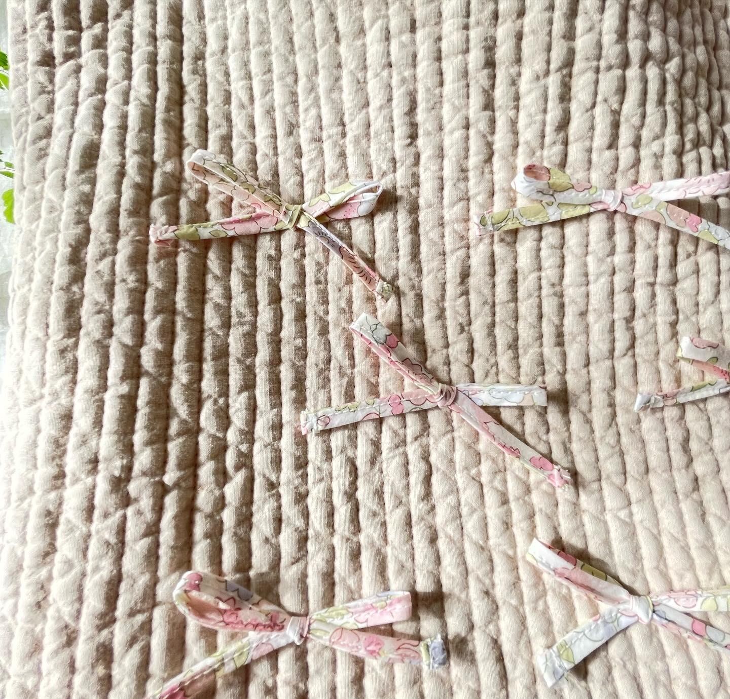 【残り1点】レッスンバック韓国ヌビキルト&リバティリボンバッグ