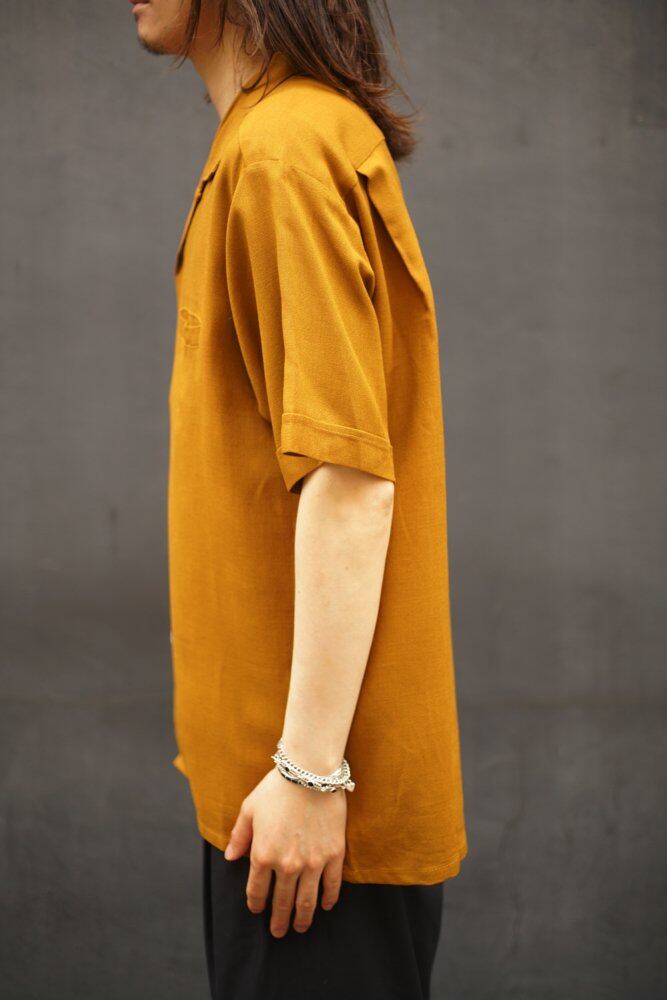 TOWNCRAFT - Penneys] Vintage S/S Open Collar Rayon Shirt [1960s