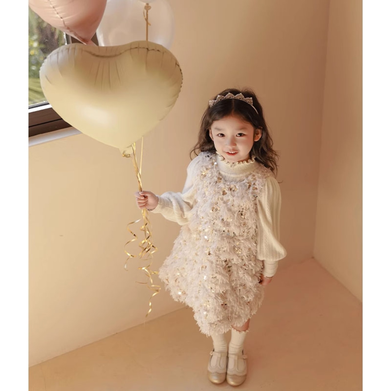 クリスマスラメフリンジベストプリンセスドレス