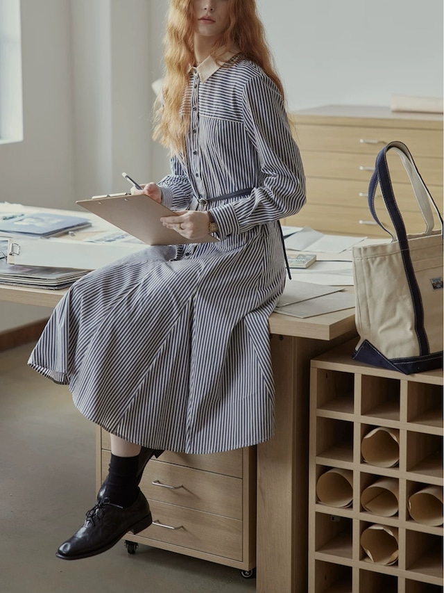 Marinière Classic Stripe Shirt Dress F0800