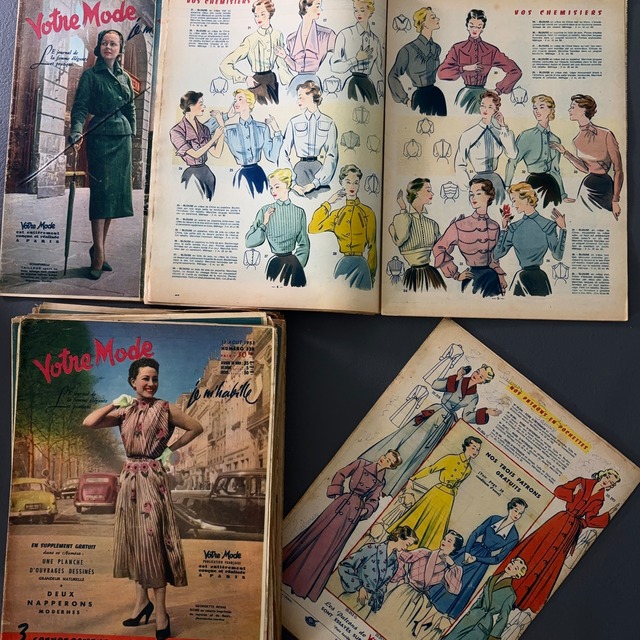 ■未検品・特価■74冊子 VORTE MODE ヴィンテージ 紙もの フランス 雑貨 アンティーク  2302003