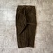 60s フレンチワーク 細畝コーデュロイ ブラウン パンツ W33