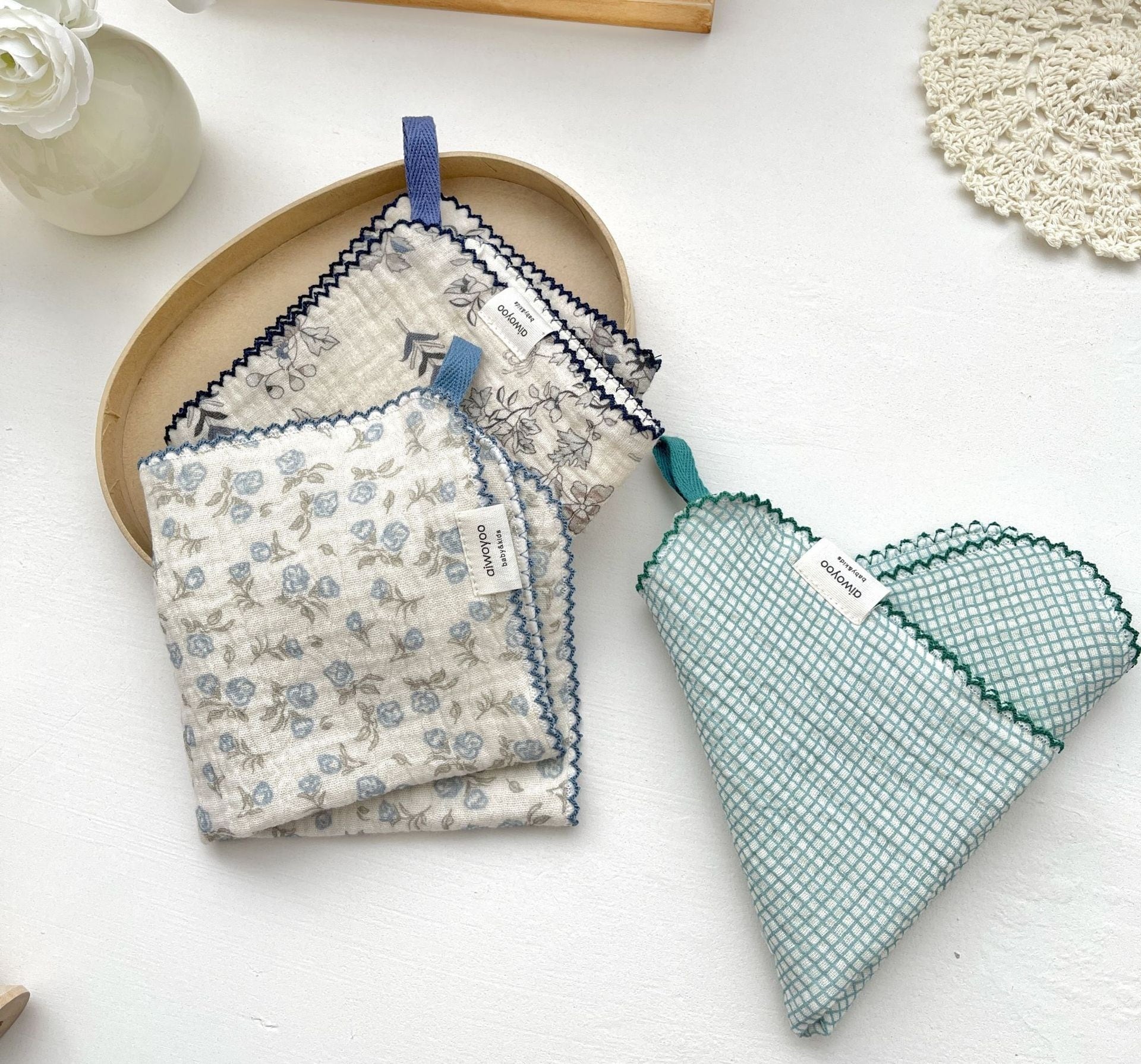 10color ガーゼハンカチ