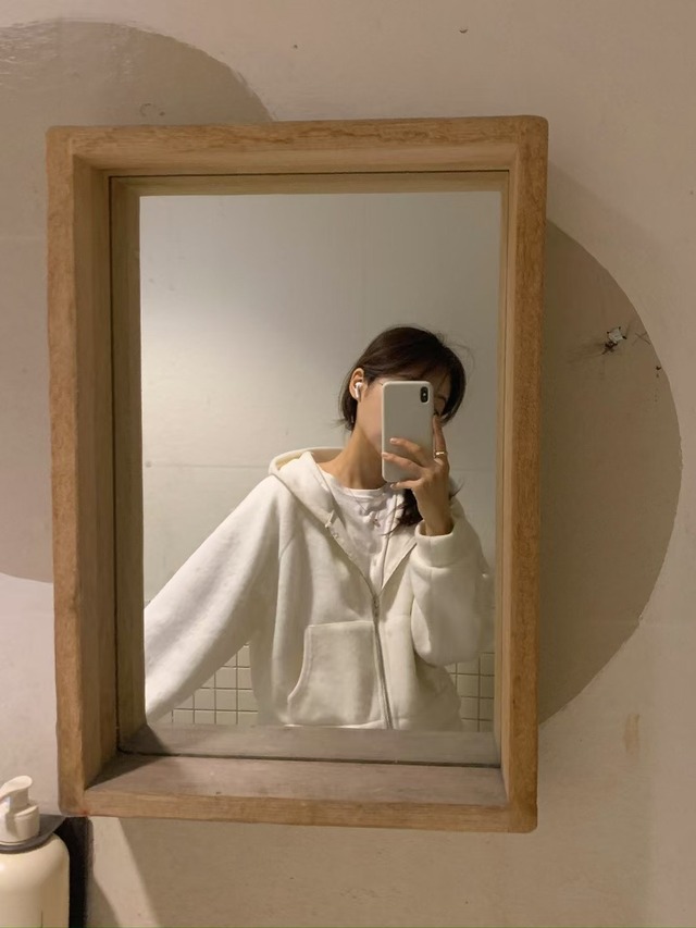 (予約) LITER / Pony wool hood zip up 2color