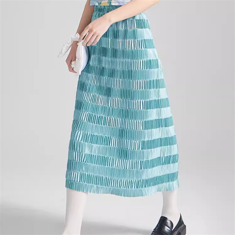 プリーツナロースカート 2color 10906