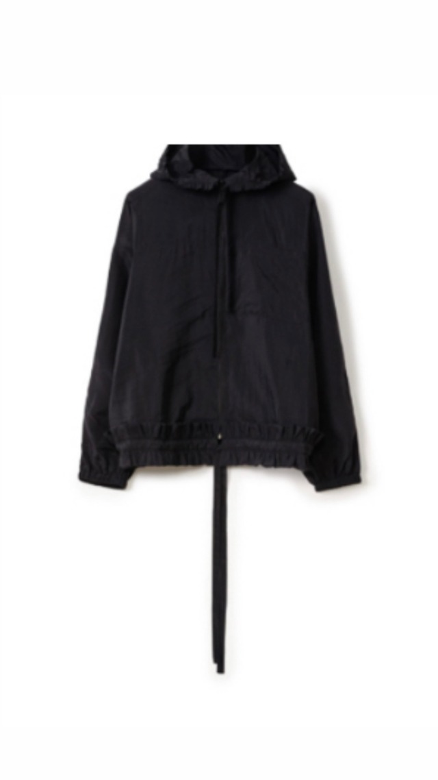 SARA LANZI -Hooded Jacket ripstop- :BLACK