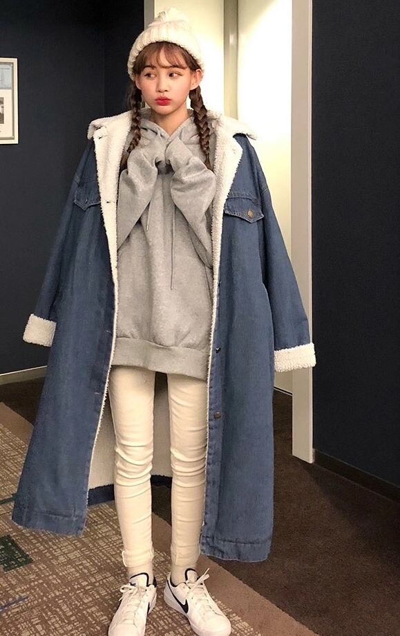 裏ボア　デニムコート　AJ33167-1726