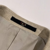 シルクリネン混 DAKS ダックス 背抜き 2B テーラードジャケット AB4/ライトベージュ系 メンズ