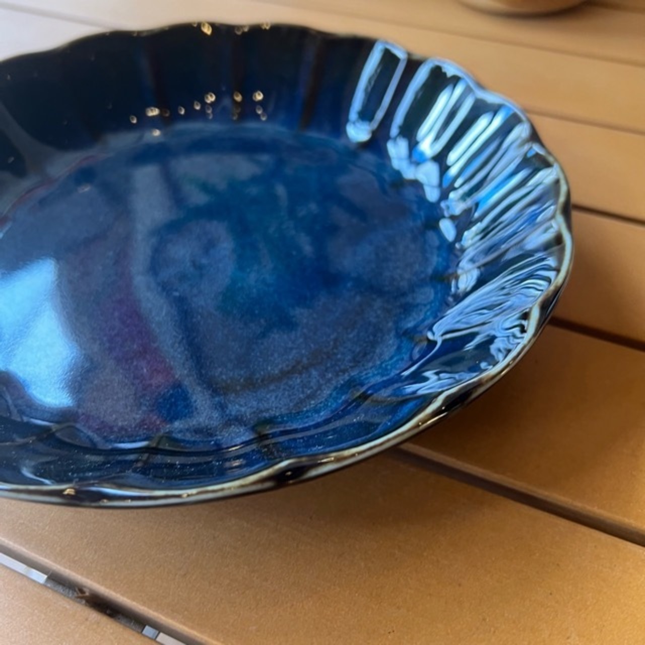 Vintage深皿　Navy　美濃焼　ネイビー　ケーキ皿　ボウル　パスタ皿　深皿　和食器　陶器　織部