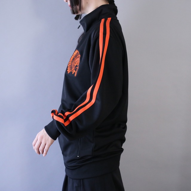 "刺繍" Indian design good orange color track jacket