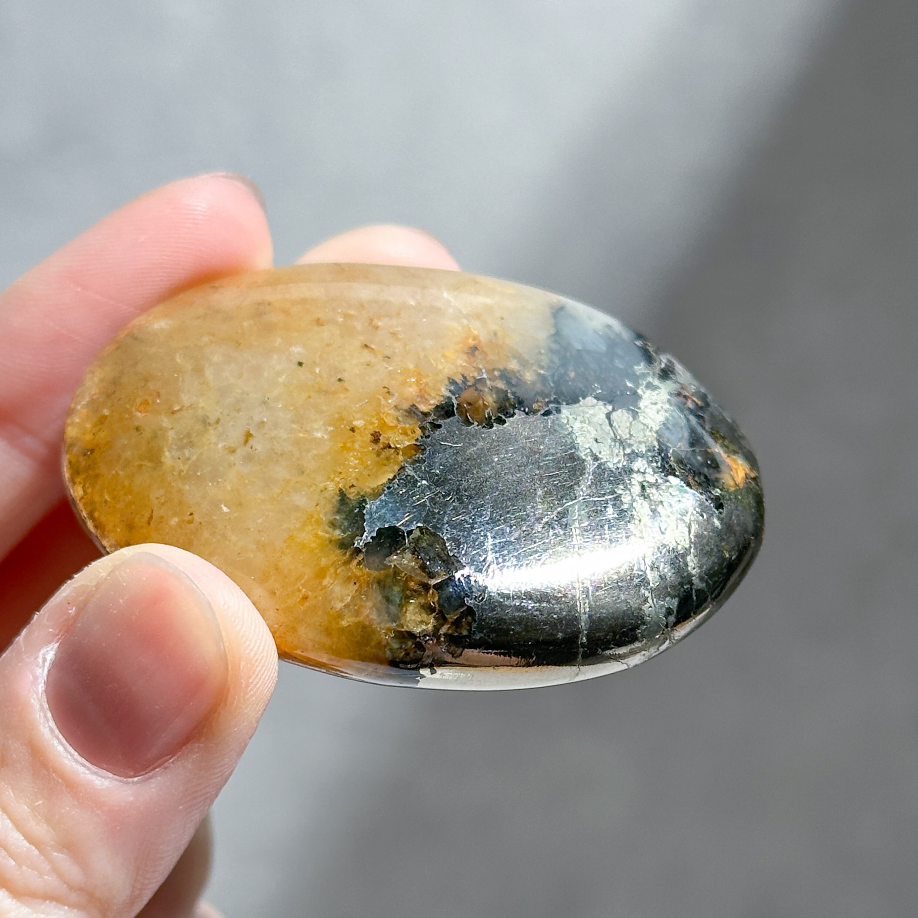 パイライト with クォーツ パーム31◇Pyrite with Quartz◇天然石