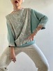 Vintage Handwoven Mint Green Knit Top