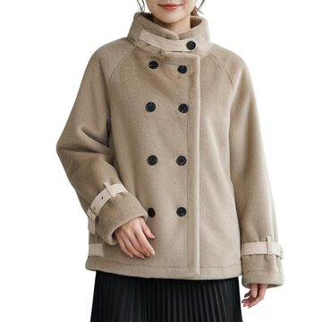 CACHAREL/coat/outer/fur/graybeige/quilting/キャシャレル/アウター 