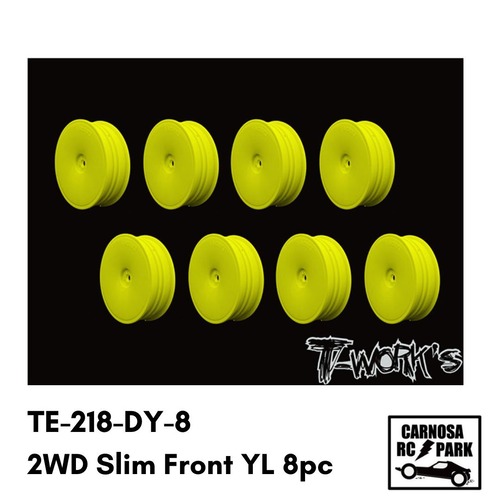 【T-Works ティーワークス】2WD用スリムフロントホイール・イエロー [TE-218-DY-8]