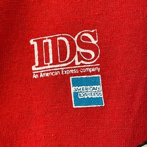 【NationalScreenprint】80s USA製 企業 Tシャツ USA製 IDS アメリカン エキスプレスアメリカ古着