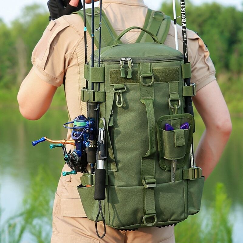 3way使用の多機能で大容量の縦型アウトドアバック A19039