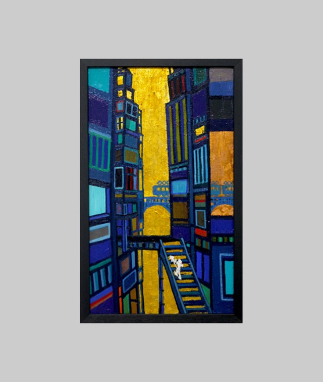 OIL COLOUR | ビル | building | 油彩画