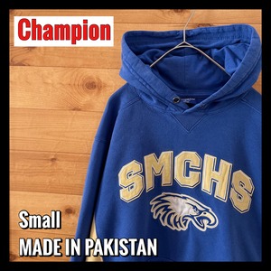 【champion】刺繍ロゴ フットボール SM Eagles スウェットパーカー プルオーバー S US古着