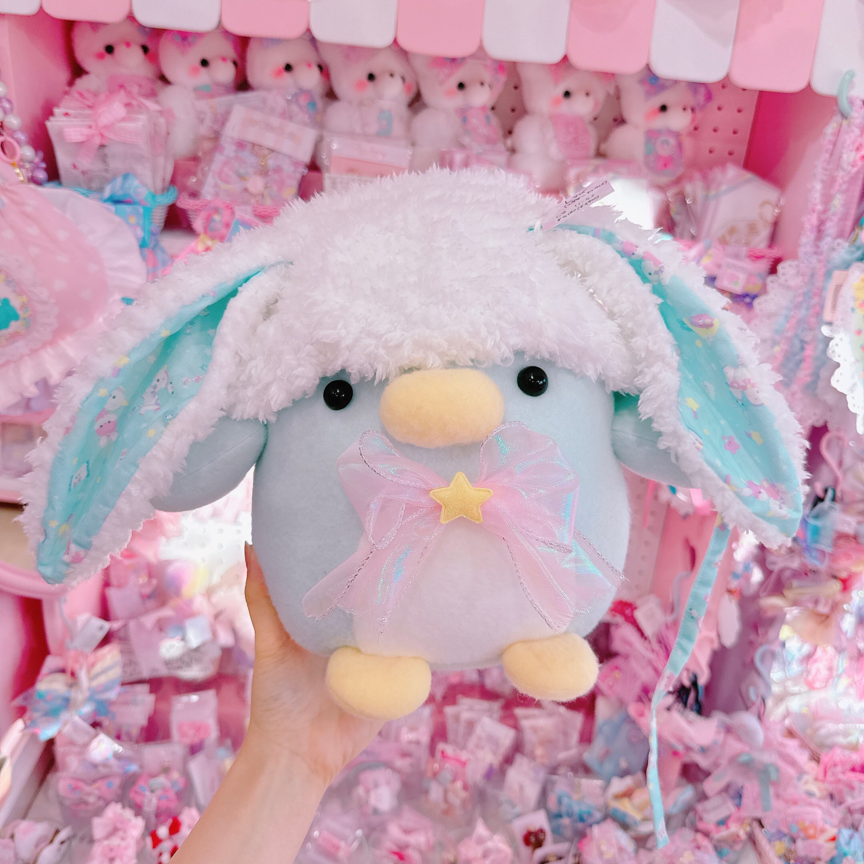 White Rabbitのうさみみボンネット オフ白×ピンク White Rabbitのうさみみボンネット オフ白×ピンク White Rabbitの