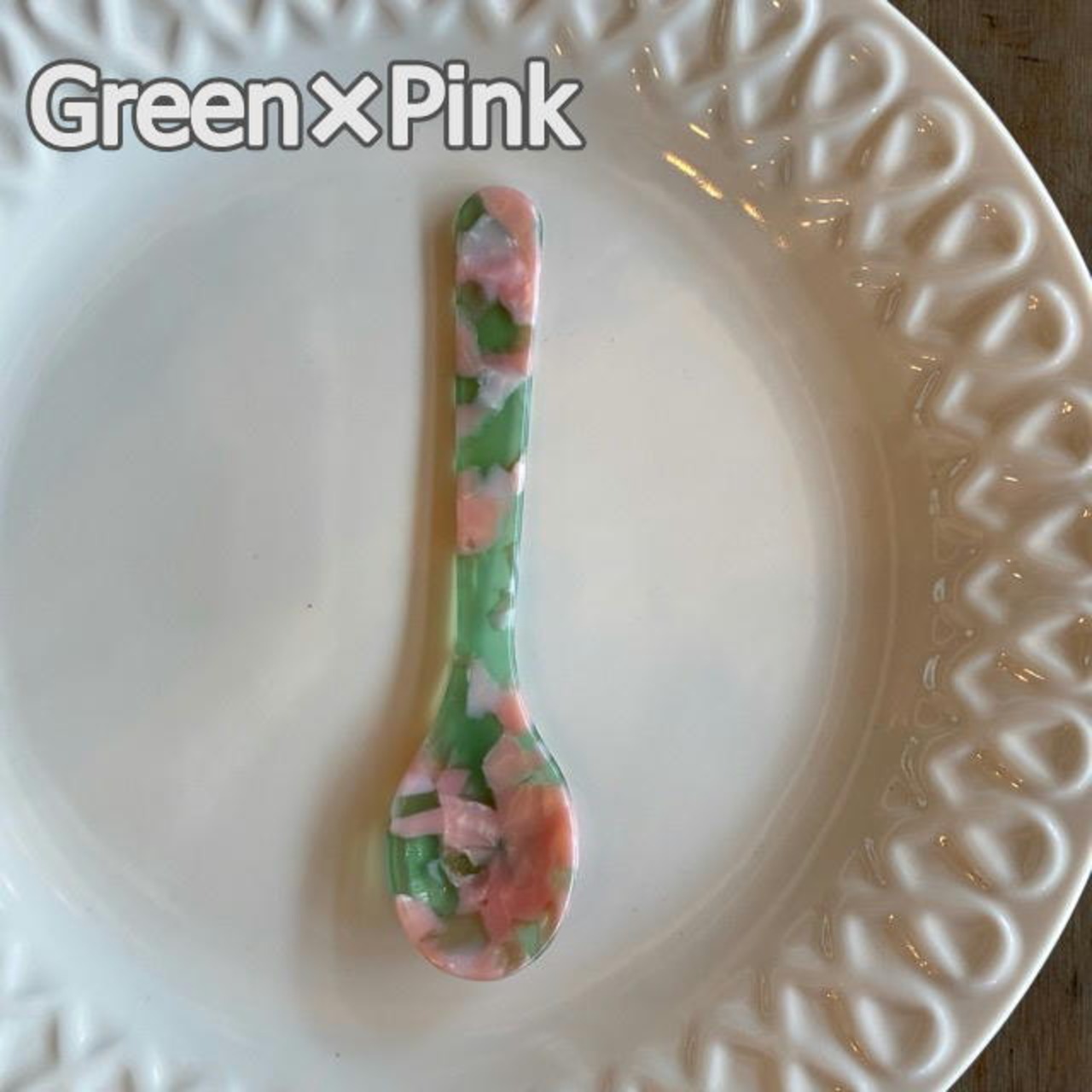 TOPANGA kitchen Colorful Retro Coffee Spoons 5 types　カラフルレトロコーヒースプーン　全5色　ホワイト　ラベンダー　ピンク　べっ甲　ブルー　メール便