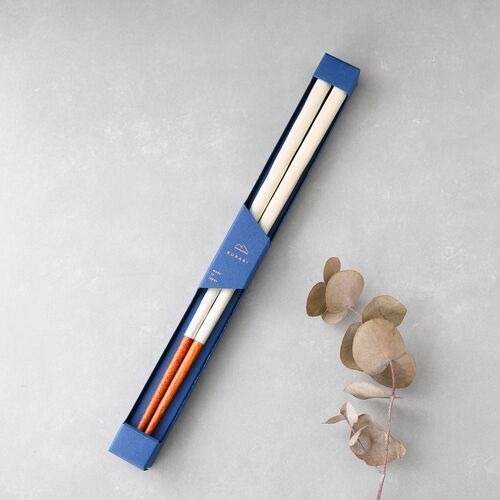 お箸2色　ホワイトブラウン食洗機可能　KURABIクラビ 若狭塗箸 福井県【日本製】さ