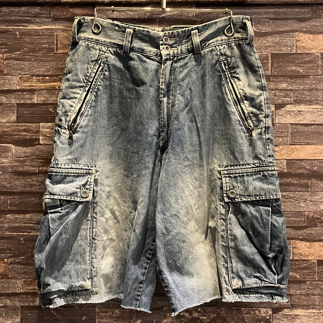 RRL DENIM CARGO PANT CUT OFF 1990'S OLD