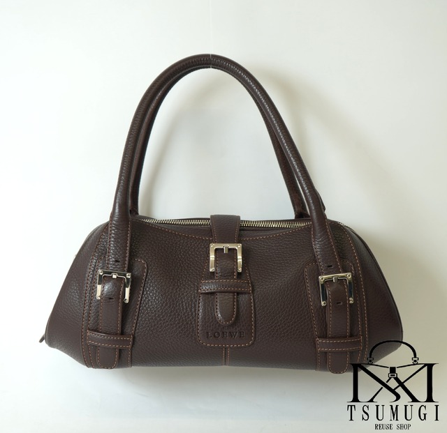 LOEWE ロエベ センダ レザー ハンドバッグ ブラウン 060404