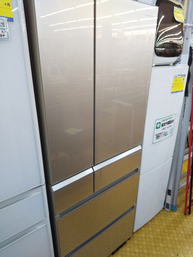 階段配送不可 パナソニック 6ドア冷蔵庫 472L NR-FPM472S 2017