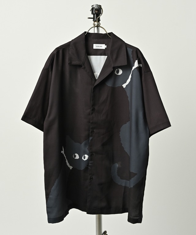 MMMM Ice Fabric Band Collar Short-Sleeved Shirt (WHT) 15082M26