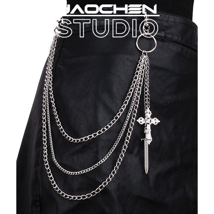【ライブ 推し活に】サブカル系 アクセサリー ウエストチェーン 十字架