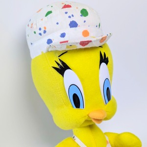 ☆VINTAGE1998☆【 Looney Tunes / ルーニー・テューンズ 】Painter Tweety Bird（ペインター トゥイーティー） プラッシュ / ぬいぐるみ〚アメリカン雑貨 アメトイ〛