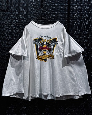 【ÆIEM】再倖築 “EXPANDED CHAMPIONSHIP” baseball graphic multi docking oversized remake T-shirt