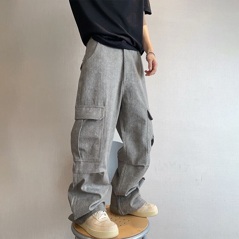 dannyandzeeグレービッグポケットカーゴパンツ | mblueshop