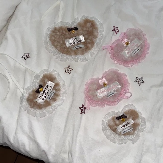 【予約】[tak!tak!tak!tak!] bambi bib／ネーム刺繍あり／XS・Sサイズ.ビブのみ／ヘアピン付き