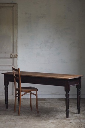 ジョージアン時代ナローテーブル-antique pine table
