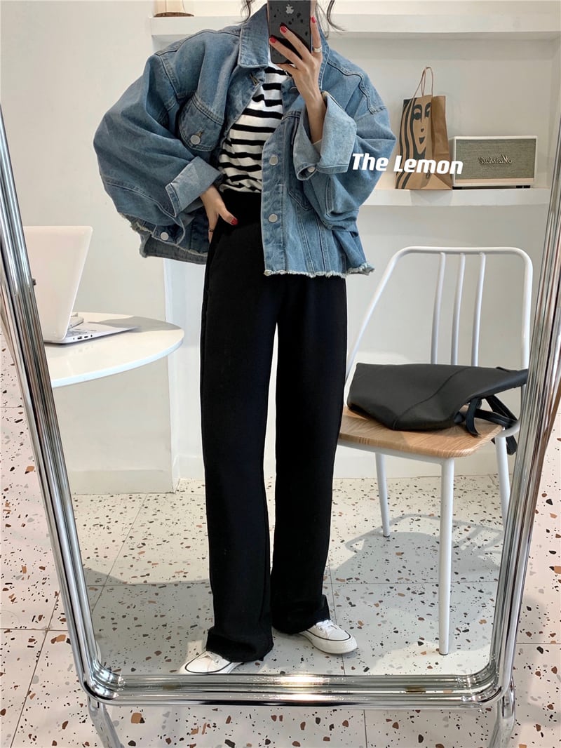 ルーズカジュアルレディース ハイウェスト ビッグFスモールZ韓国96988436029